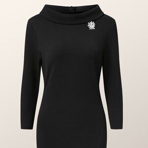 Stylewe Black Dress 3/4 Sleeve XL (16) NEW